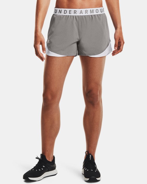 女士UA Play Up Shorts 3.0短褲, Gray, pdpMainDesktop image number 1